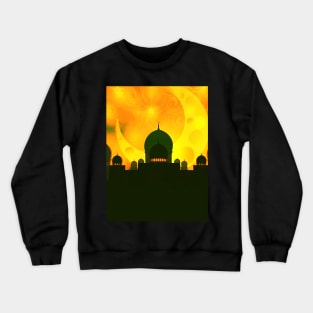 Glow Landscape Mosque Crewneck Sweatshirt